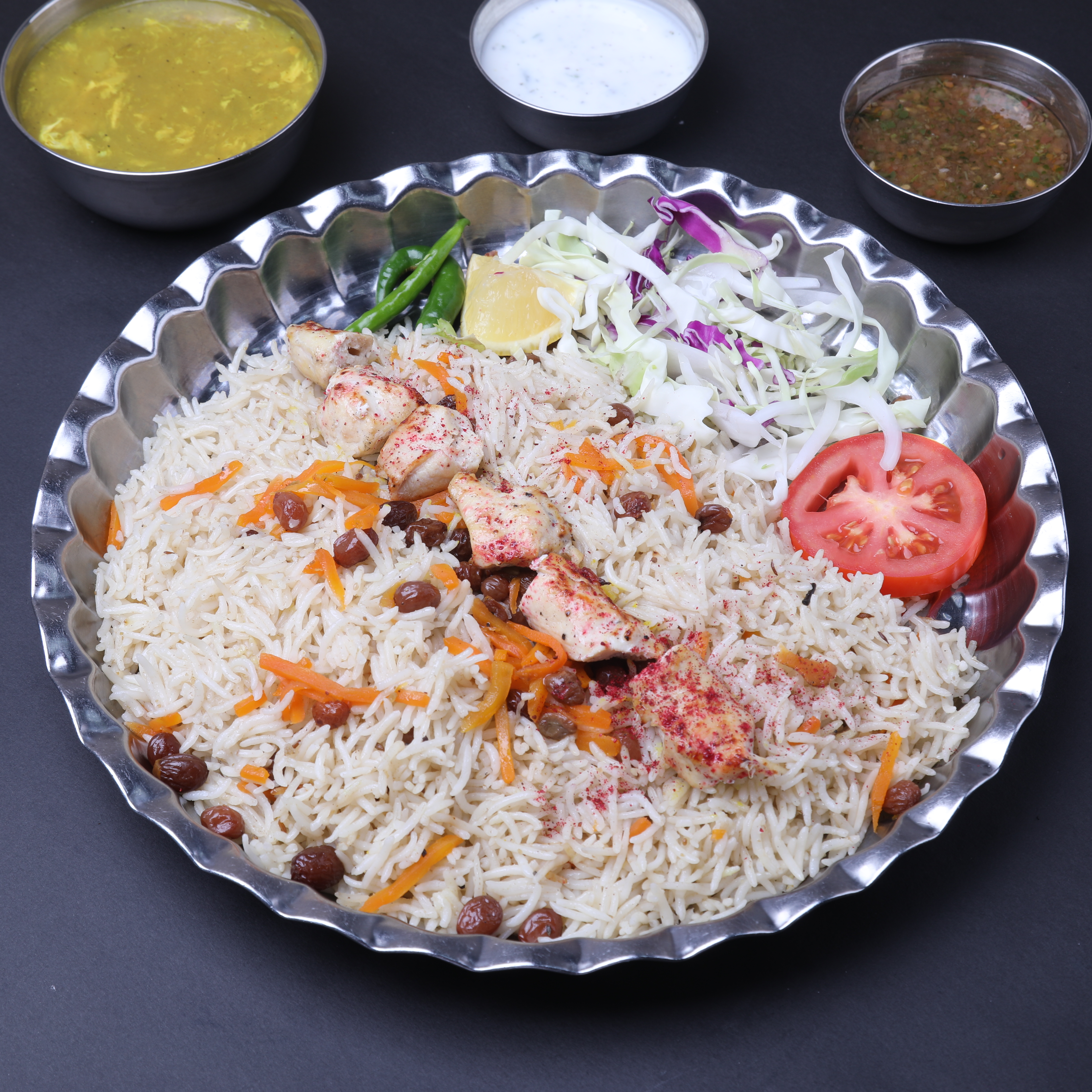 Tikka Kabab Chicken + Rice (1x Skewer)